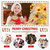 6 feet pre-lit snow flocked Christmas tree with warm white LED lights, perfect for festive home and office decoration.
