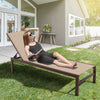 6-Position Chaise Lounge Chairs with Rustproof Aluminium Frame-Brown - Gallery View 1 of 9
