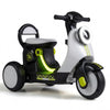 6V Electric Ride on Motorcycle with LED Headlight for Kids Aged 3-5 Years-White - Gallery View 1 of 1