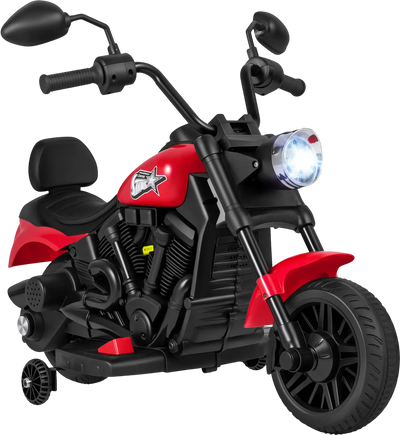 Costway 6V Kids Ride On Motorcycle w/ Headlight Music Training Wheels 70543497 New
