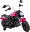 Kids' pink motorcycle with detachable training wheels, 25W motor, and music features for ages 2-5, ideal for outdoor fun.