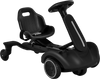 Kids ride-on drift car in black with adjustable seat, 360° spin, and safety features for thrilling outdoor fun.