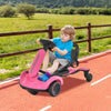 6V Kids Ride on Drift Car with 360° Spin and 2 Adjustable Heights-Pink - Gallery View 1 of 12