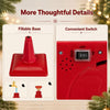 Red 6.1 ft Musical Christmas streetlight features a fillable base and convenient switch for festive indoor and outdoor decor.