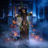 6.2 ft Halloween animated witch decoration includes a classic witch hat and lifelike details for a haunting outdoor display.