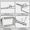 Olympic hexagon deadlift trap bar with folding grips, heavy-duty steel, chrome finish, 800 lbs capacity for versatile.