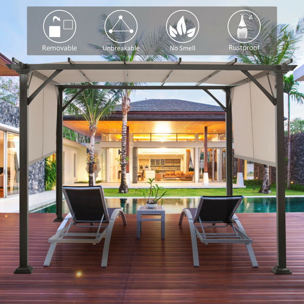 16' x 4' 2 Pieces Universal Replacement Canopy for Pergola Structure Sun Awning - Gallery View 6 of 9
