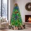 6.3 FT smart Christmas tree with 230 RGB LED lights, featuring a hinged design and remote control for easy operation.