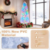 6.3 FT Smart Pencil Christmas Tree with 380 RGB LED lights, featuring a wintry white design and remote control for easy operation.