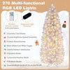 6.3 FT Smart Pencil Christmas Tree with 270 RGB LED lights, remote control, and 42 lighting effects for festive decor.