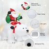 Christmas inflatable Santa riding a polar bear, 6.5 feet tall, with LED lights and waterproof polyester fabric for.