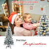4.5 feet snow flocked artificial pencil Christmas tree with 242 branch tips, perfect for small spaces and easy to set.