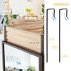 Full-length coffee metal door mirror with adjustable hooks for wall or door mounting, providing a clear.