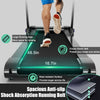 Close-up of the spacious anti-slip running belt on the 3HP electric folding treadmill for comfortable exercise.