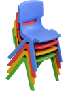 4-pack Colorful Stackable Plastic Children Chairs