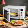 0.9 Cu.ft Retro Countertop Compact Microwave Oven-White - Gallery View 1 of 14