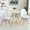 Set of 2 Mid-Century Modern DSW Dining Side Chair-White - Gallery View 1 of 8