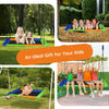 Platform tree swing with adjustable height, made of durable oxford cloth and metal frame, ideal for kids' outdoor fun.