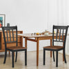 2 Pieces Solid Whitesburg Spindle Back Wood Dining Chairs-Black - Gallery View 1 of 9
