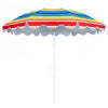 6.5 FT Beach Umbrella UPF 50+ with Sand Anchor for Garden Pool Backyard-Multicolor - Gallery View 1 of 1