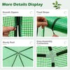 Close-up of smooth zippers and fixed straps on the 6.5 x 5.6 x 6.2 FT portable greenhouse for easy access and stability.