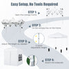 Step-by-step setup guide for the 6.5 x 6.5 FT pop-up canopy tent with adjustable height and sidewalls.