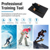 Balance board trainer in black for core strength, made of birch and cork wood, ideal for surfing, yoga, and.