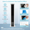 3-in-1 portable evaporative air cooler in white with touch control and remote, ideal for home and office use.