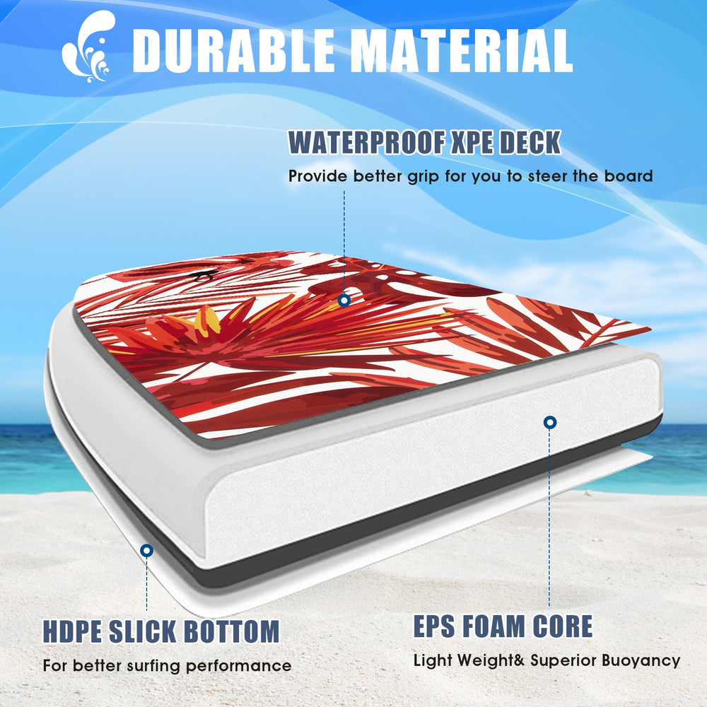 Lightweight 41-inch surfboard with waterproof XPE deck and EPS core, ideal for kids and adults at the beach or water.