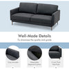 Costway Modern Loveseat with High-Density Backrest Cushions New