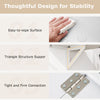 Wall mounted folding table with easy-to-wipe surface and triangle structure support, perfect for small spaces.