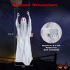 6.6 ft Halloween animated swing ghost with light-up eyes, perfect for spooky indoor or outdoor Halloween decorations.