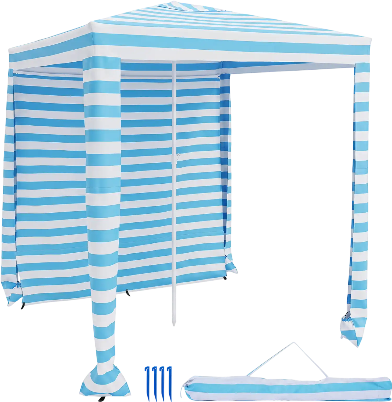 Costway 6.5' x 6.5' Easy-Setup Canopy Shelter w/ Detachable Privacy Sidewall 97368402 New