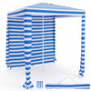 6.6 x 6.6 Feet Foldable and Easy-Setup Beach Canopy With Carry Bag-Navy - Gallery View 1 of 1