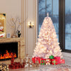 6/7.5 FT Pre-Lit Tinsel Christmas Tree Artificial Xmas Tree-S - Gallery View 1 of 10