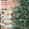 Lush 8 FT blue-green artificial Christmas tree with 1765 branch tips, perfect for festive home or office decorations.
