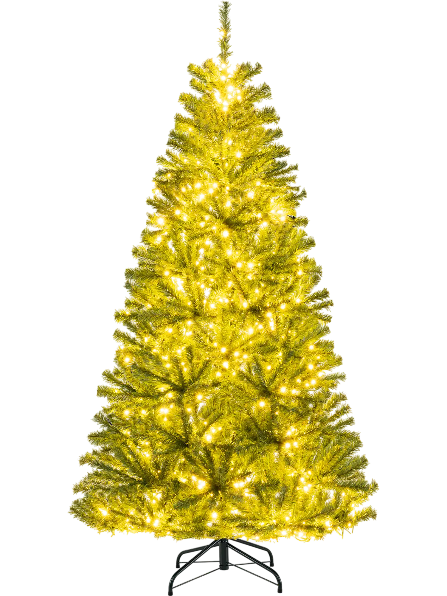Costway Pre-Lit Artificial Christmas Tree w/ Remote Control LED Lights 34608346 New