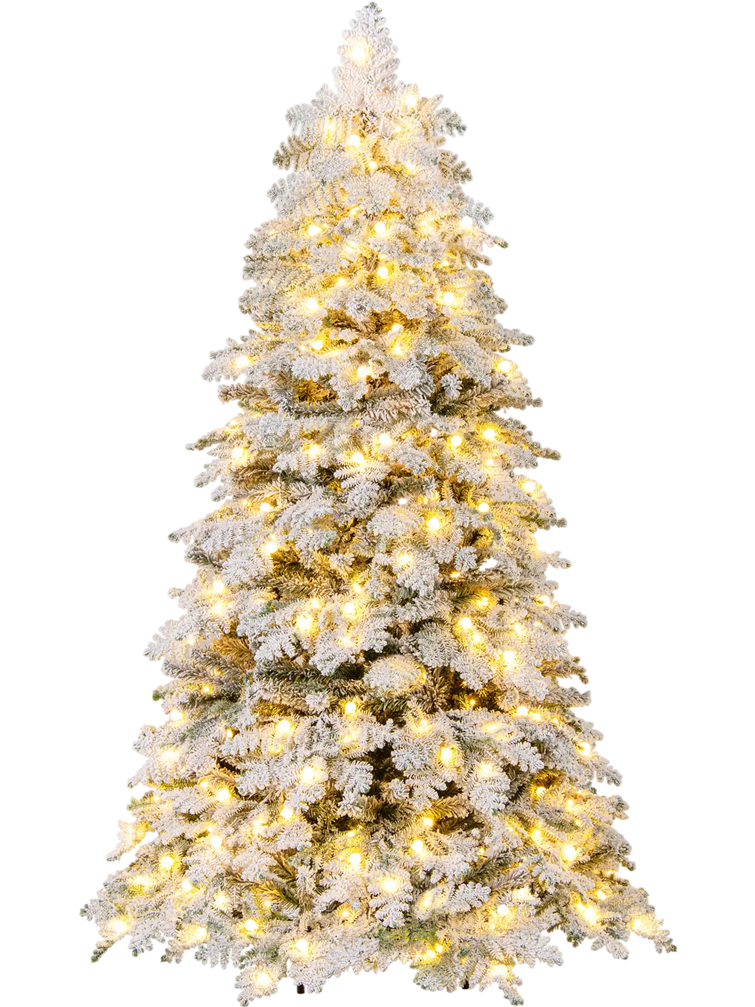 Costway Pre-Lit Snow-Flocked Artificial Christmas Tree with 130 Twinkle Balls 84066211 New