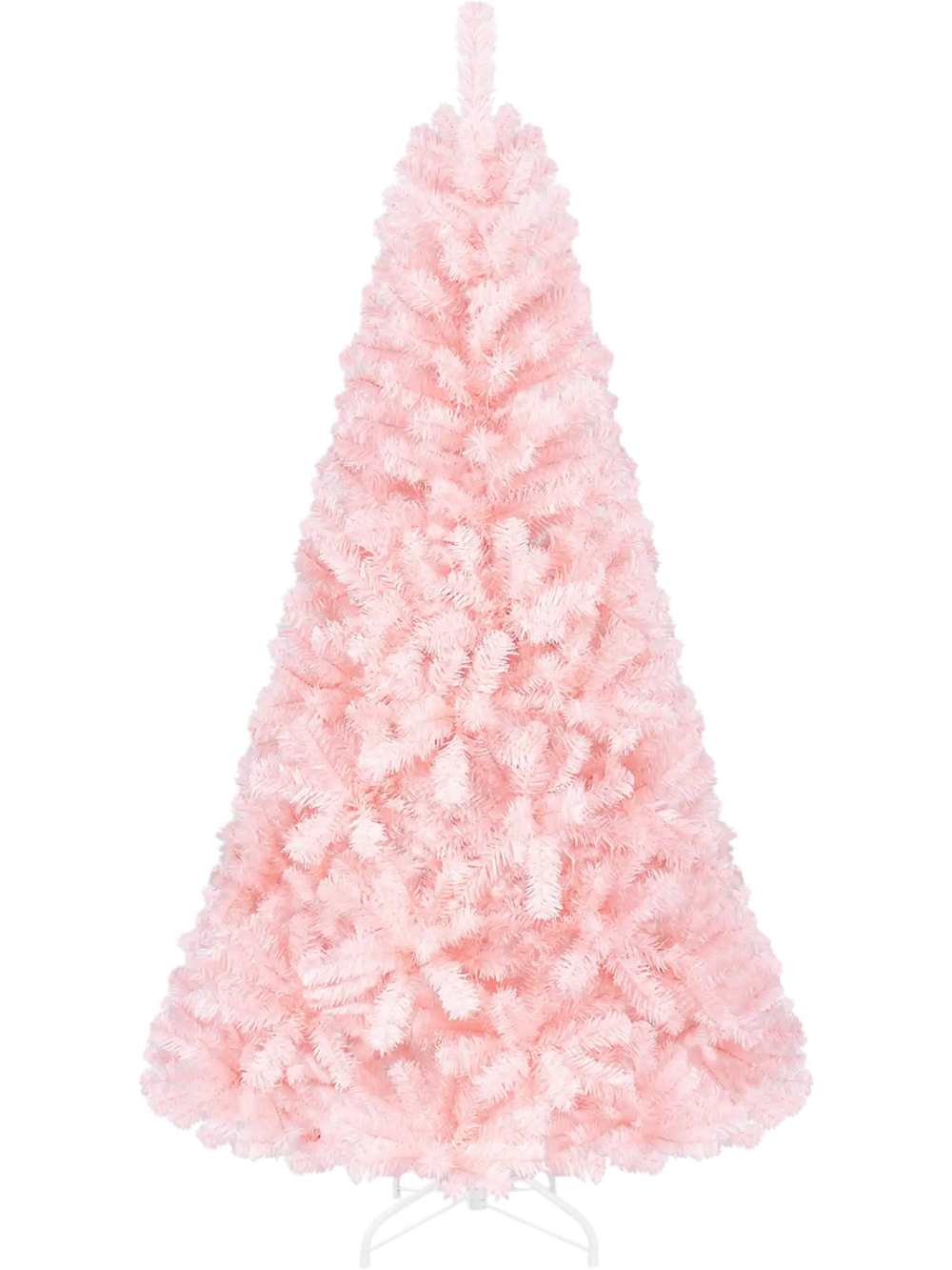 Distinctive 6ft pink artificial Christmas tree made of eco-friendly PVC, perfect for festive home or commercial decoration.