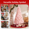 Pink 6ft artificial Christmas tree made of eco-friendly PVC, perfect for home or commercial holiday decorations.