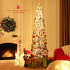 6/7 Feet Snow-flocked Artificial Christmas Tree with 220/290 Warm White LED Lights-6 Feet - Gallery View 1 of 10