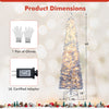 6-foot snow-flocked artificial Christmas tree with 290 warm white LED lights, perfect for festive home decor.