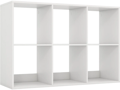 Costway 6 Cube Bookshelf Bookcase w/ Back Guardrail 931872456 New