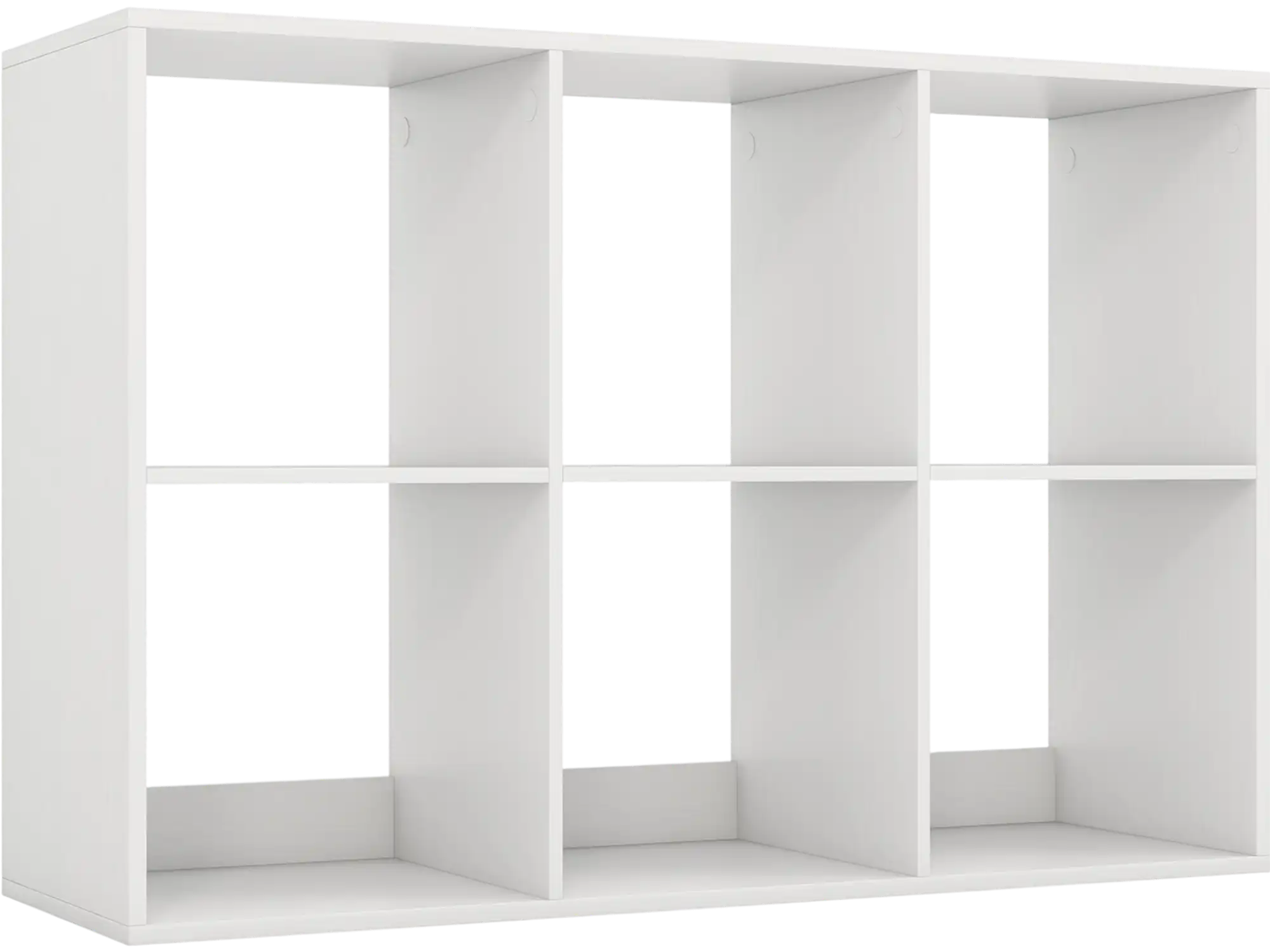 Costway 6 Cube Bookshelf Bookcase with Back Guardrail 931872456 New