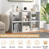 Multifunctional 6-cube bookcase in white, featuring ample storage for books and decorations, ideal for living room or.