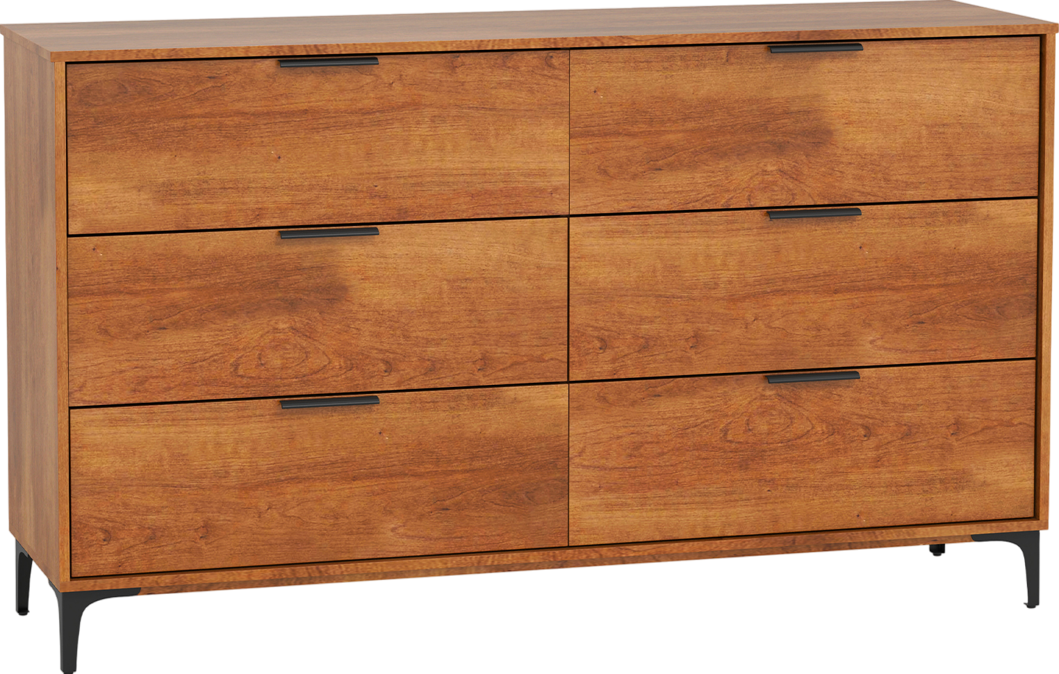 Costway 6-Drawer Dresser with Interlock System 59” x 16.5” x 35” New