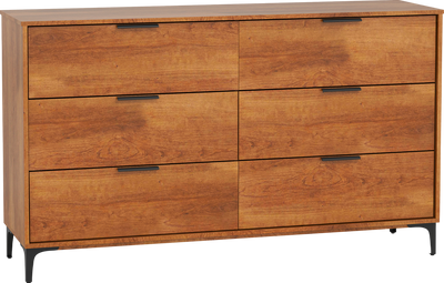 Costway 6-Drawer Dresser with Interlock System 59” x 16.5” x 35” New