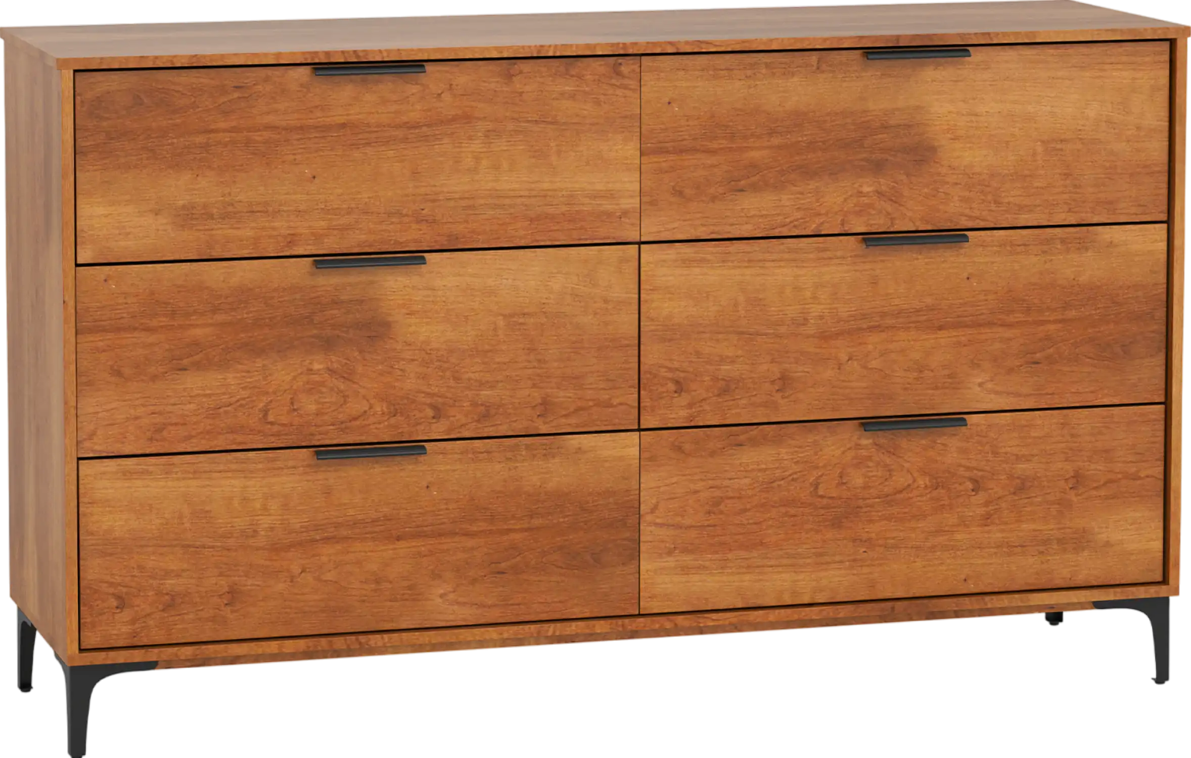 Costway 6-Drawer Dresser with Interlock System 59” x 16.5” x 35” New