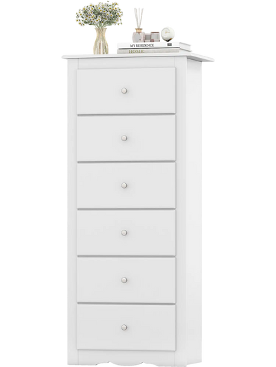 Costway 6 Drawer Chest Dresser Bedroom Clothes Storage Cabinet 04926573 New