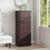 6 Drawers Chest Dresser Clothes Storage Bedroom Furniture Cabinet-Brown - Gallery View 1 of 9